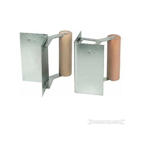 Set med 2 hörnglättare - 12 cm Silverline - Härdat stål och polerade trähandtag