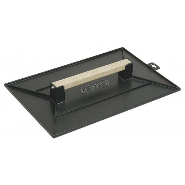 Svart rektangulär murslev - honeycomb bricka - trähandtag - KSTOOLS - 42 x 28 cm