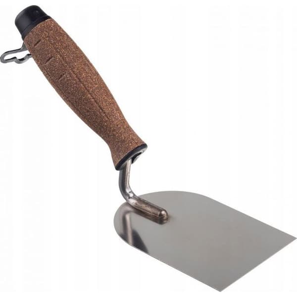 Platoir - spatel - taloche Awtools - AW27484 - INOX LAME COINÉE SPATEL 80mm HANDTAG I KORK
