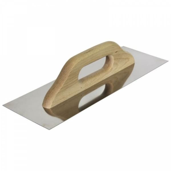 Platoir - truelle - taloche Dedra - 15B001 - Truelle lisse inox 380x130mm med handtag av bokträ