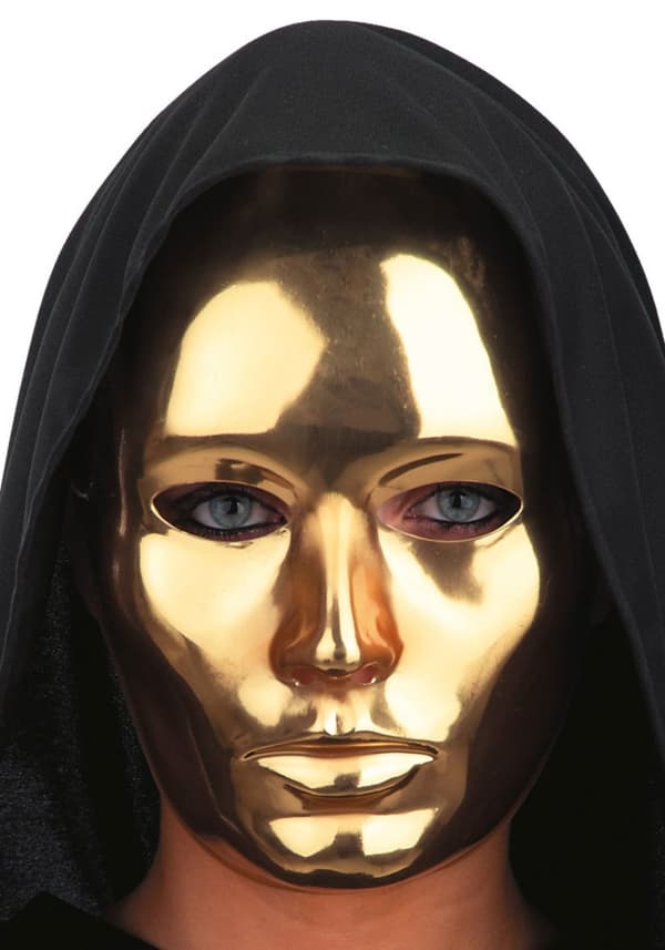 Ansiktsmask - Gold Metallic face - Eyes wide Shut