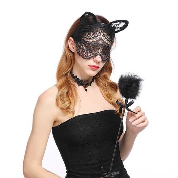 Black Eye Mask ansiktsmaske i blonder blonder maskert maske kanin
