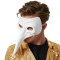 Miniatyrbillede 2 af 3: Venetiansk maske med lang næse - hvid