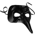 Miniatyrbillede 1 af 3: Venetiansk maske med lang næse - sort