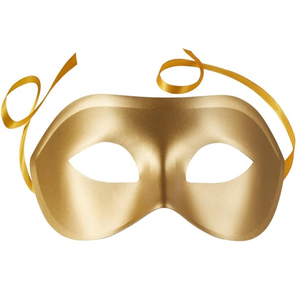 Venetiansk maske ensfarvet - guld