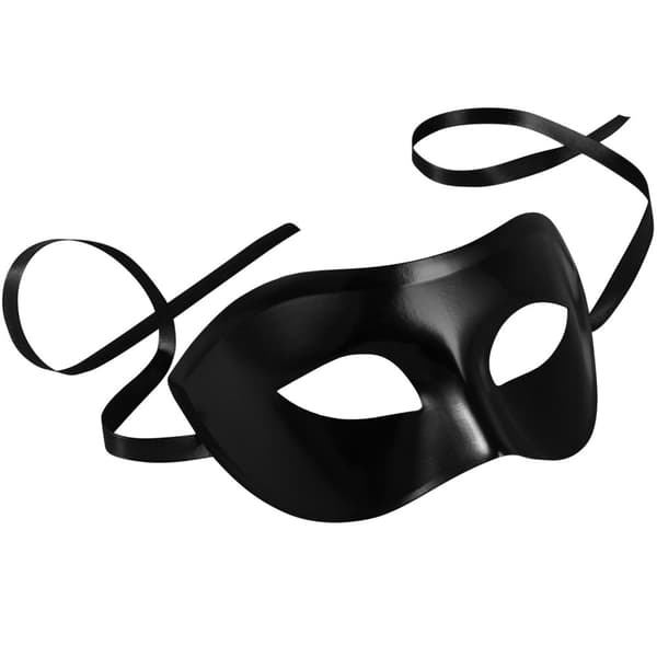 Venetiansk maske ensfarvet - sort