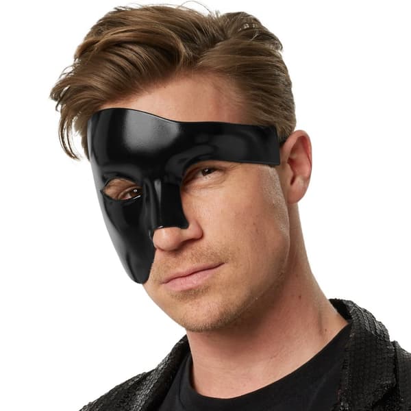 Venetiansk maske Fantom - sort