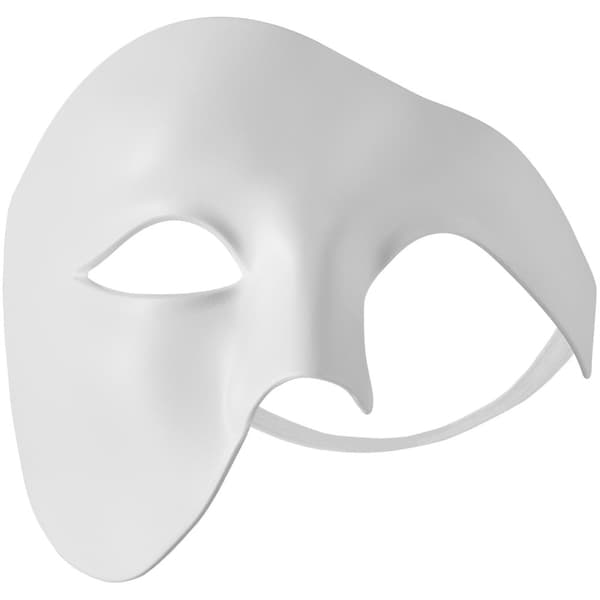 Venetiansk mask Fantom - vit