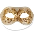 Miniatyrbild 1 av 4: Venetiansk mask med utsmyckningar - creme