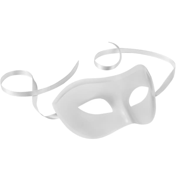 Venetiansk mask, enfärgad ögonmask för maskerad - vit