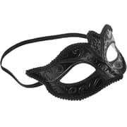 Venetiansk mask med mönster - svart