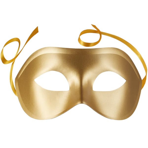Venetiansk mask, enfärgad ögonmask för maskerad - guld