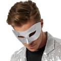 Miniatyrbild 3 av 4: Venetiansk mask, enfärgad ögonmask för maskerad - silver