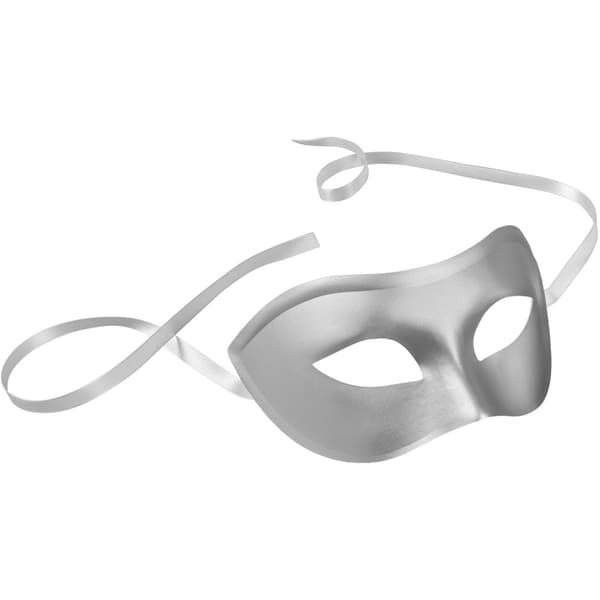 Venetiansk mask, enfärgad ögonmask för maskerad - silver