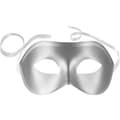 Miniatyrbild 1 av 4: Venetiansk mask, enfärgad ögonmask för maskerad - silver
