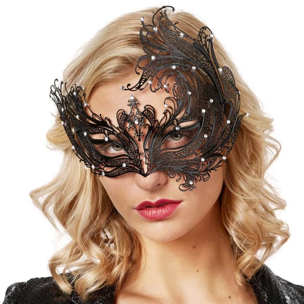 Metallmask Phoenix - svart