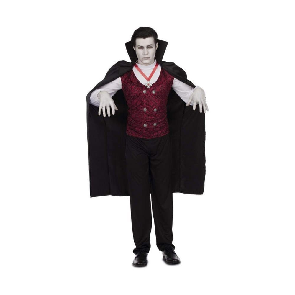 Maskeraddräkt vuxna My Other Me Vampyr Storlek M/L Byxor Skjorta Väst Mantel