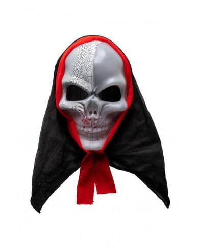 Ansiktsmask - Döskallemask i PBH med huva i tyg