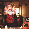 Miniatyrbilde 2 av 6: Halloween-briller Festkostymedekorasjon - Gresskar + Heksehatt