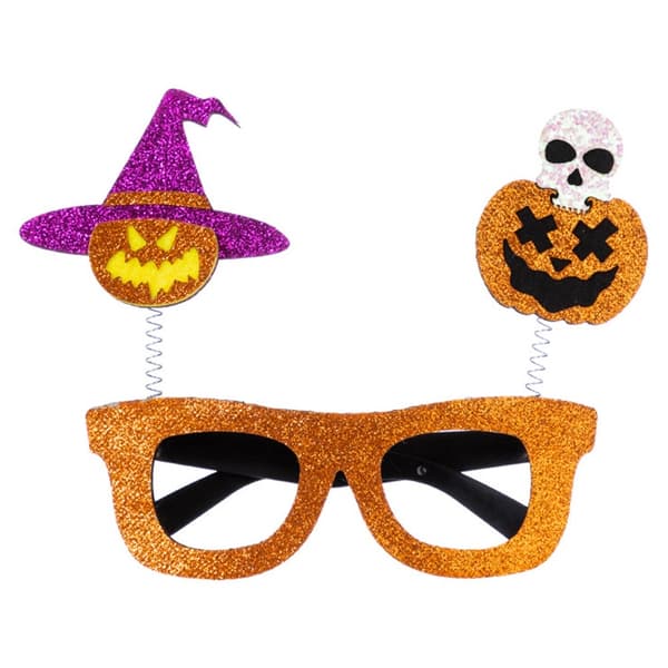Halloween-briller Festkostymedekorasjon - Gresskar + Heksehatt