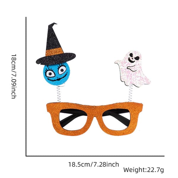 Halloween-lasit juhlapukukoristelu - Noita + haamu