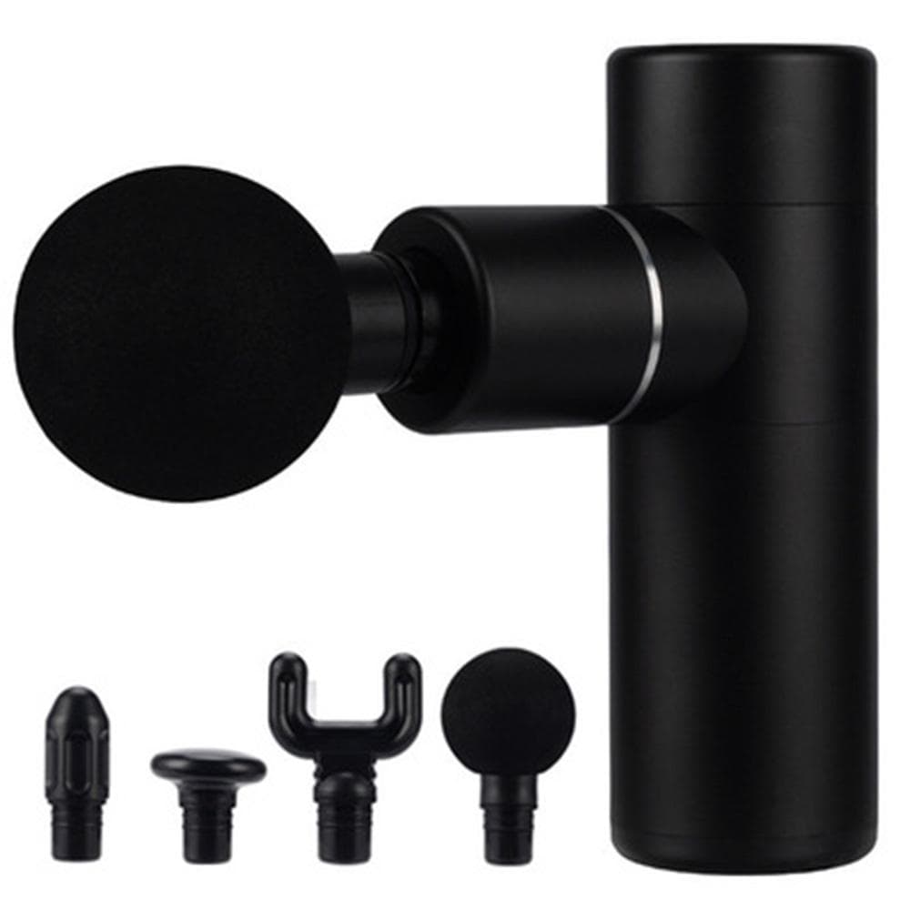 Mini Massage Pistol Massage Gun 4 Huvuden Muskelstimulans