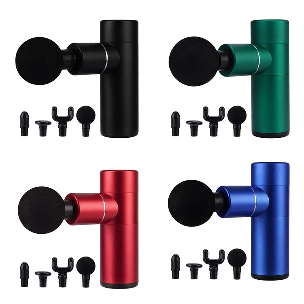 Mini Massage Gun / Massage Pistol (4 Huvuden) Muskelstimulans