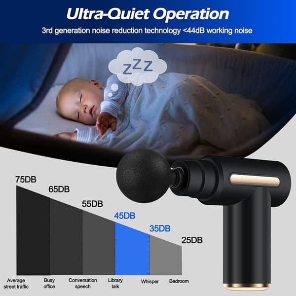 Mini Massagepistol Svart/Guld