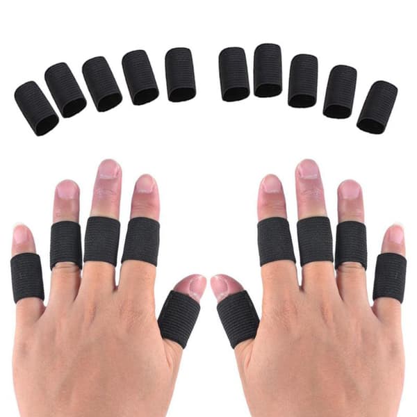 Effektiva Fingerstöd/Fingerhylsa (10-Pack) Svart