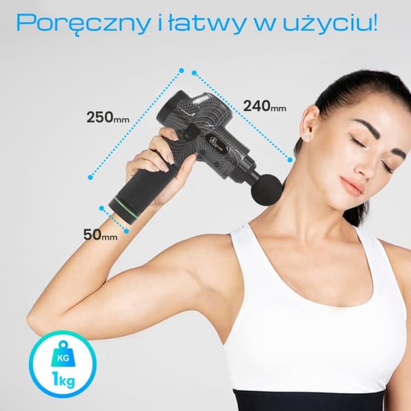 Extralink Massage Gun Pro | Massagepistol | 3800 RPM, 6 utbytbara spetsar