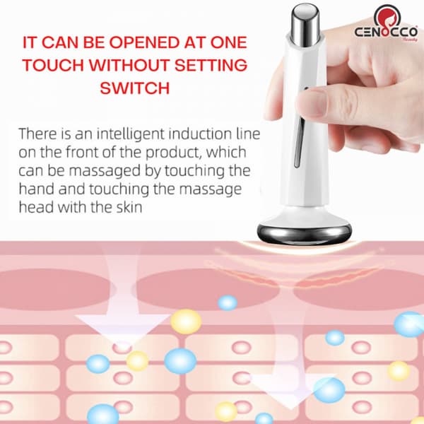 Cenocco Beauty CC-9102 Magnetisk mikrovibrationsansigtsmassager med LED
