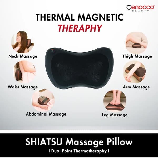 Cenocco Multifunktionel massagepude, sort