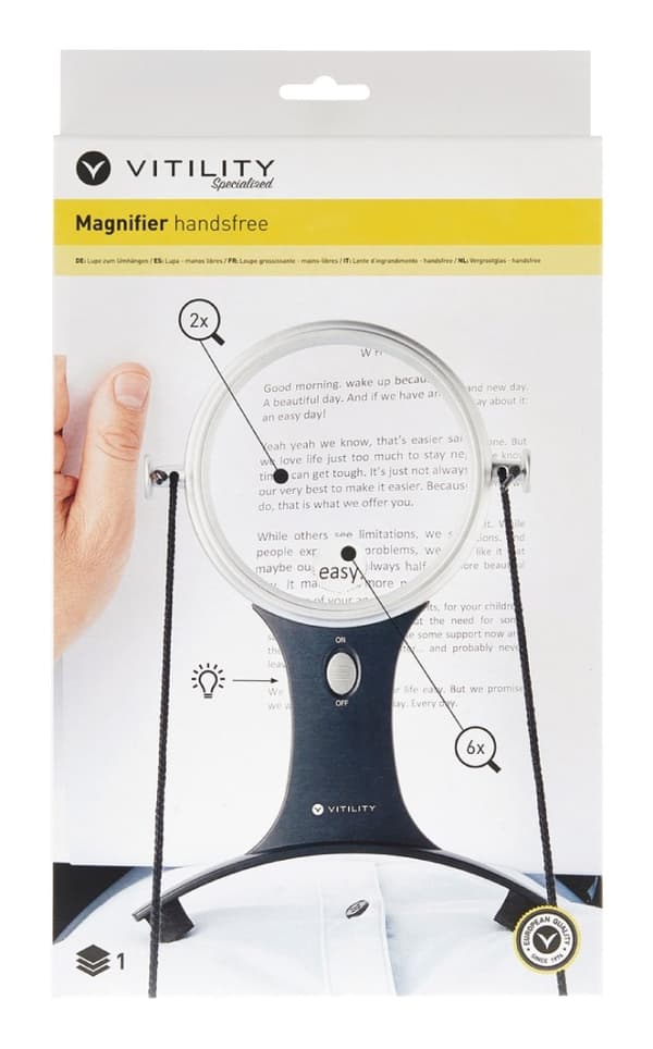 Vitility VIT-80410010 Handsfree förstoringsglas med ljus