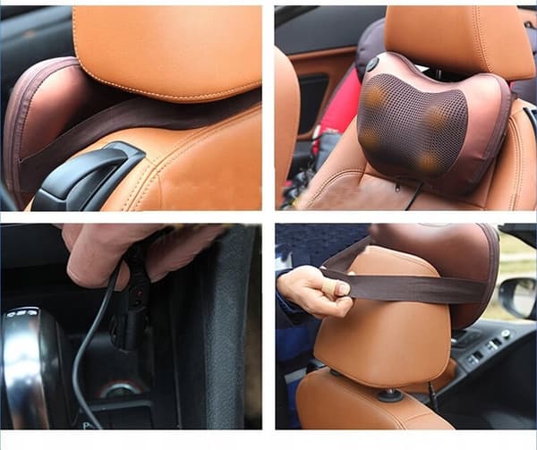 MASSAGEPUDE NAKKE RYG MASSAGER TIL BÆRBAR BIL 12/230V