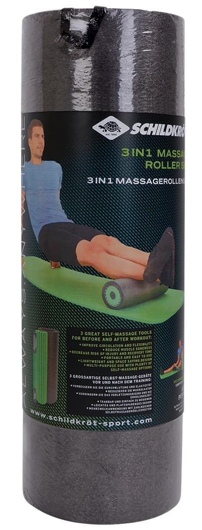 Schildkröt Fitness 3 in 1 hierontarullat, musta, vihreä vaahto 1 kpl 960039