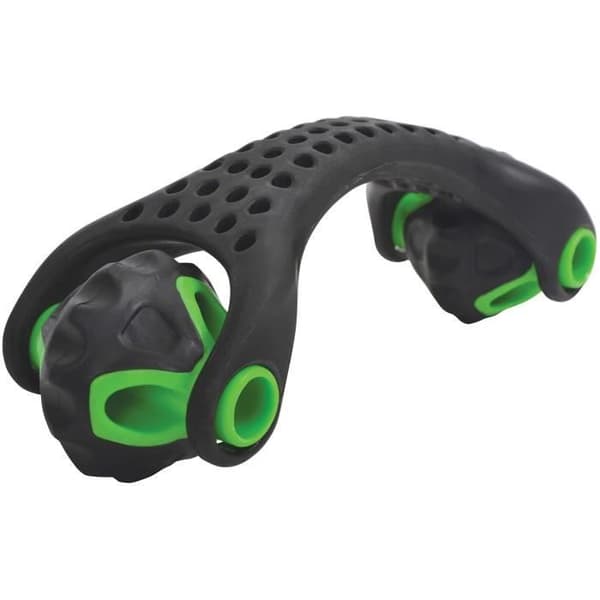 Massage-/fitnessrulle - SCHILDKROT - Ergonomisk - Diameter 55 mm - 19 cm - Svart och grön