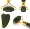 Miniatyrbillede 4 af 11: JADEIT ANSIGTSMASSAGESÆT 2x RULLER+GUA SHA