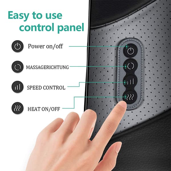 Shiatsu-kaula- ja hartiamassageri, lämmitystoiminto, syvä vaivausmuotoilu,EU-pistoke, 220V