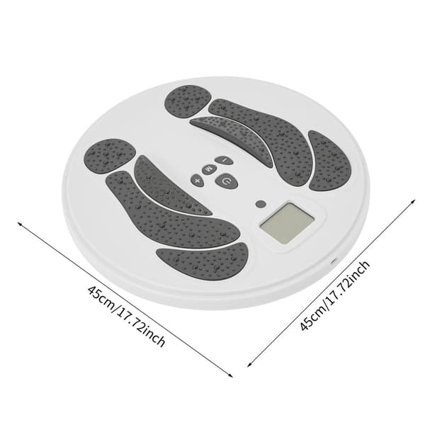 Elektrisk fotmassageapparat, 10 lägen, LCD-display,EU-kontakt, VIT
