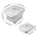 Miniatyrbillede 2 af 2: Elektrisk Fodbad med Varme, Sammenklappeligt Design, Intelligent Konstant Temperatur, 8 Massage Ruller,Som billede