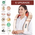 Pikkukuva 2 / 2: Shiatsu-kaulahierontalaite, infrapunalämmitys, kannettava muotoilu,EU-pistoke, Norsuvalkoinen