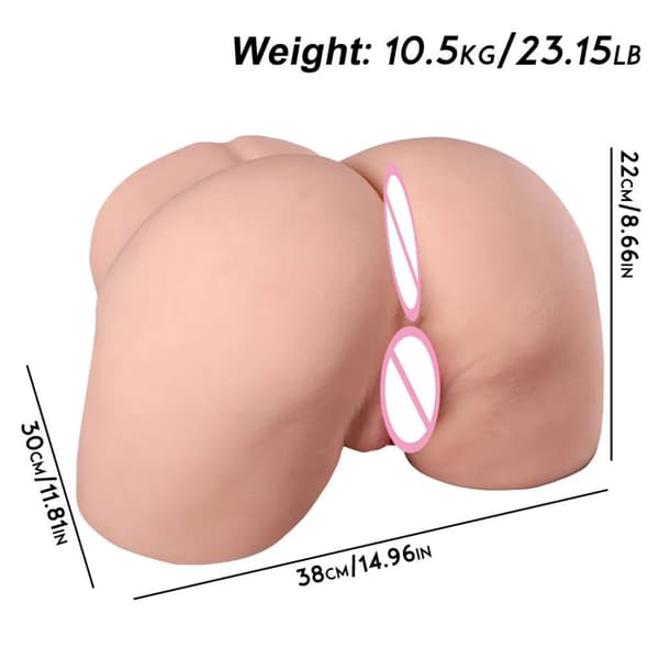 Manlig Onaniprodukt, Mjuk Silikon, Verklighetstrogen Vagina, 10,5 kg Röv-Kött