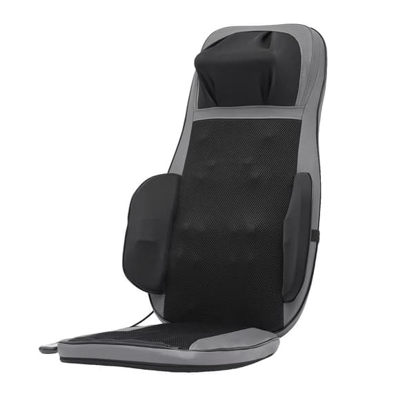 Helkropsmassagepude, varmefunktion, 3 massageindstillinger, 4 vibrationsmotorer,Grå
