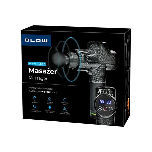 Elektrisk hånd massageapparat Blow Wave 4000 Sort Grå 2200 mAh