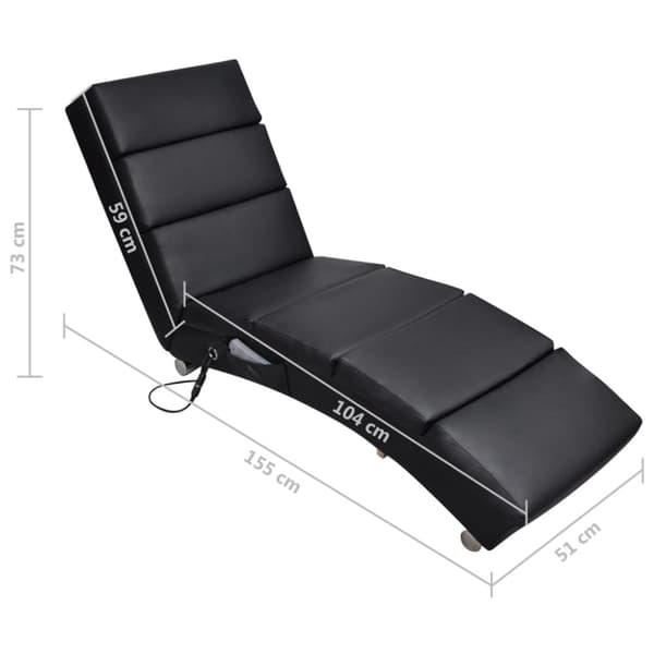 vidaXL massagestol kunstlæder sort