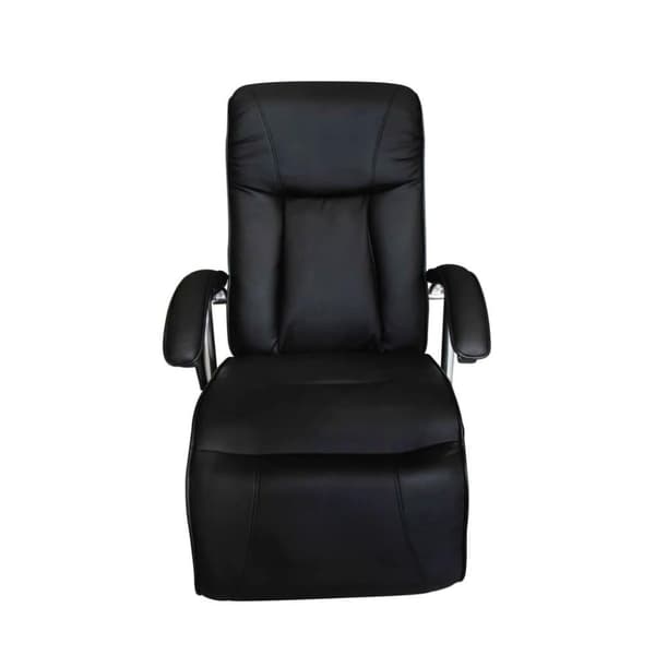 vidaXL Massagefåtölj svart konstläder