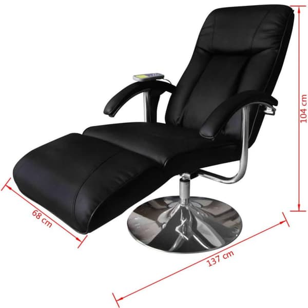 vidaXL massagestol kunstlæder sort