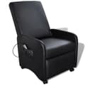 Miniatyrbillede 1 af 9: vidaXL massagestol kunstlæder sort
