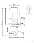 Miniatyrbild 3 av 11: Massagestol Svart läder Svängbar Gaslift Justerbar höjd med hjul Ergonomisk Modernt kontor