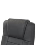 Miniatyrbild 6 av 11: Massagestol Svart läder Svängbar Gaslift Justerbar höjd med hjul Ergonomisk Modernt kontor